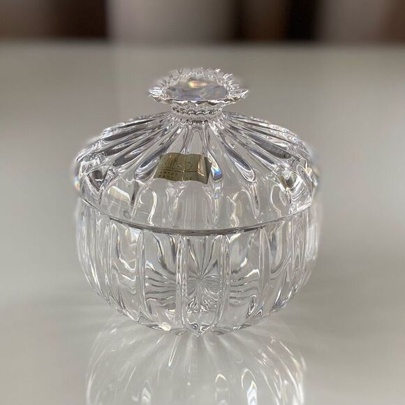 Mikasa Park Lane Crystal Condiment Jar with Lid - Picture 2 of 8
